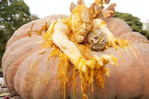 Pumpkin Carvings Zombie