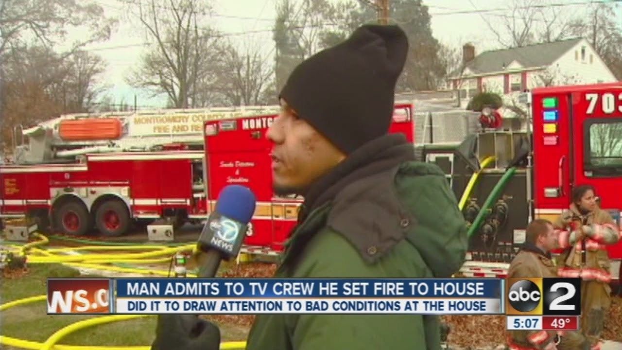 Watch This Man Admit To Setting His Home On Fire On Live Television
