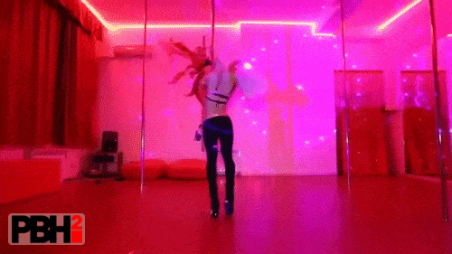 pole dance in dance studio
