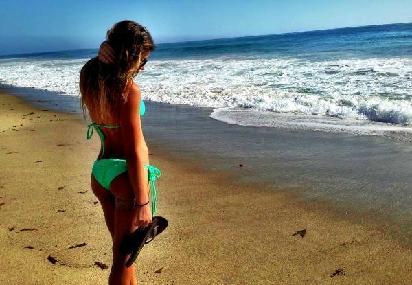 Anastasia Ashley Walking On The Beach